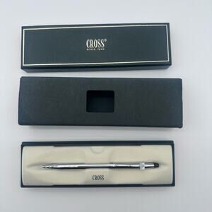 CROSS Silver Pen VTG 80s mobile chrome ink LaCELLULAR marked company cellular AT